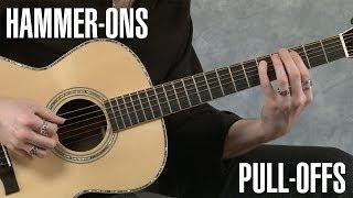 HammerOns and PullOffs Guitar Lesson [upl. by Enyallij]