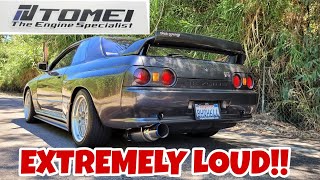 R32 GTR GETS A TOMEI EXHAUST REALLY LOUD [upl. by Sausa]