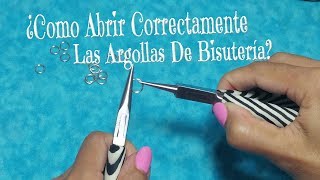 ¿Como Abrir Correctamente Las Argollas De Bisutería [upl. by Timms714]