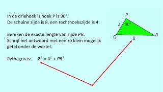 Zijden berekenen in driehoeken 2 zijden gegeven [upl. by Hales]