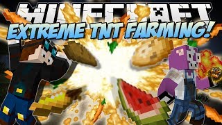 Minecraft  EXTREME TNT FARMING MOD Explosive Carrots Potatoes amp More  Mod Showcase [upl. by Aksoyn]