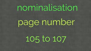 10th English nominalisation page number 105 to 107 [upl. by Amzaj]