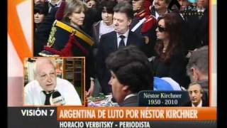 Visión Siete Luto por Kirchner Entrevista a Horacio Verbitsky [upl. by Anirrok]