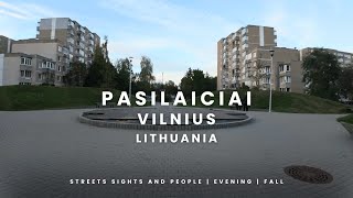 Pasilaiciai  Vilnius  Lithuania  Streets sights and people  4K 60 FPS [upl. by Cram]