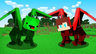 JJ And Mikey Survive As A ENDER DRAGON In Minecraft  Maizen [upl. by Ahsinik]