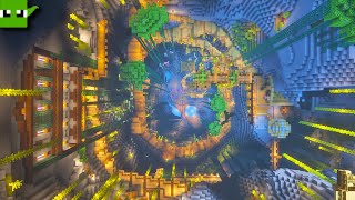 Minecraft Dwarven Lush Cave Amethyst Mine Timelapse [upl. by Albur]