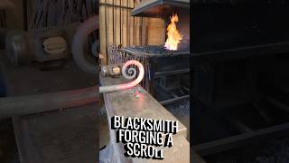 blacksmith forging a long scroll anvil making asmr [upl. by Asus528]