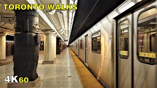 Toronto Subway  Museum Station amp Transfer at St George Station 4K [upl. by Nessie539]