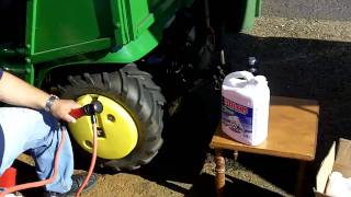 Tractor Easy way to load tires with liquid ballast [upl. by Salomie]