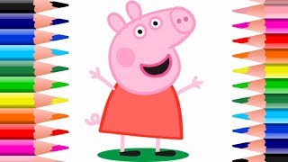 Peppa Pig How To Draw Peppa Pig Easy Kids Arts and Crafts Peppa Pig Coloring Pages [upl. by Paschasia]