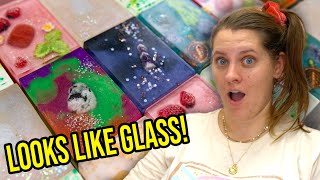 I Made GLASS SOAP BEAUTIFUL RESULTS [upl. by Zebedee]