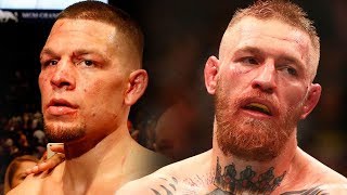 Nate Diaz Tells Conor McGregor to quotGet Off the Nutsquot [upl. by Atterahs]