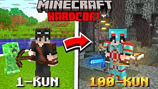 Men Minecraft HARDKORDA 100KUN yashadim  Artifact 💔 [upl. by Llerrit75]