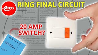 Can you use a 20 Amp double pole switch to control a spur from a ring final circuit BS7671 [upl. by Emoreg804]