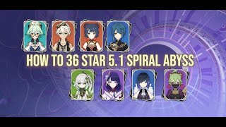 Genshin Impact How to 36 Star 51 Spiral Abyss  SucroNational amp Hyperbloom C1 Kuki C0 Raiden [upl. by Asilenna]