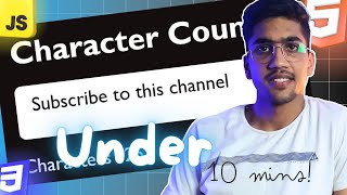 Character Counter in HTML CSS and JavaScript  BCA Wala Coder [upl. by Dibb188]