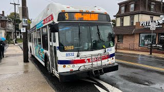 SEPTA On Board 2011 New Flyer DE40LFR 8532 On Bus Route 9 To Wissahickon PA 10032022 [upl. by Trautman]