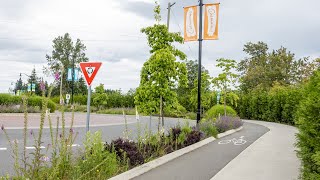 Chemainus Road Raised Cycle Track Chemainus BC  June 2024 [upl. by Ahsinit]