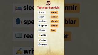 Test your Spanish Basic Spanish Verbs [upl. by Swamy127]