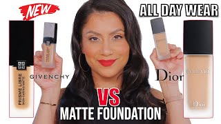 WHICH IS BETTER MATTE FOUNDATIONS DIOR FOREVER VS GIVENCHY PRISME WEAR TEST oily skinMagdalineJ [upl. by Lynnet260]