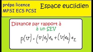 distance à un SEV Espace euclidien  orthonormalisation [upl. by Alben]