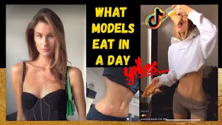 Freelee reacts to what models eat in a day on TikTok 😳 25 [upl. by Spielman]