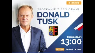 Donald Tusk  spotkanie z seniorami [upl. by Annahsit]