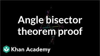 Angle bisector theorem proof  Special properties and parts of triangles  Geometry  Khan Academy [upl. by Lorelei]