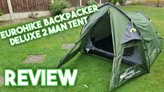 Eurohike Backpacker DLX 2 Man Tent Set Up and Review [upl. by Vedis]