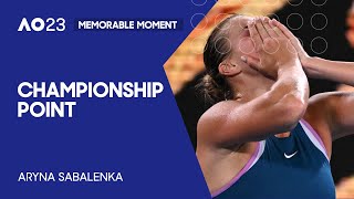 Championship Point  Aryna Sabalenka Claims her Maiden Grand Slam Title  Australian Open 2023 Final [upl. by Niuq775]