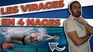 VIRAGE NATATION  virage Crawl culbute Brasse Dos et Papillon [upl. by Nyllaf]