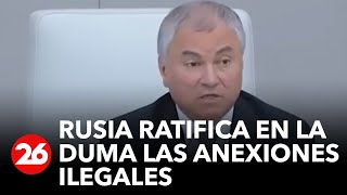 Rusia La Duma ratifica los tratados de anexión de cuatro regiones ucranianas [upl. by Tjon]