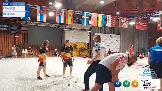 Petanque European Championship 2024 Mixed double France vs Belgium [upl. by Etat]