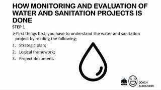 Monitoring and Evaluation of Water and Sanitation Projects [upl. by Esilanna]