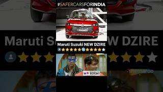 New Maruti Suzuki Dzire 5 Star Rating  Suzuki Dzire Rating  Tata Car  marutisuzuki [upl. by Susann693]