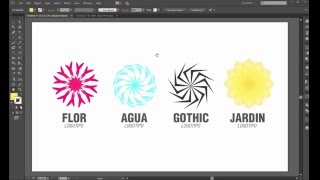 Crear logotipos con la herramienta rotar y duplicar  Illustrator [upl. by Amikat221]