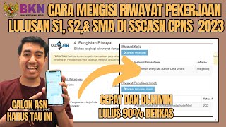 PART 4 CARA DAFTAR AKUN SSCASN 2024  Cara Isi Riwayat Pekerjaan di SSCASN CPNS 2024 cpns2024 [upl. by Nodgnal]