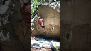 “Monkey Humper”  V5  Zahnd GA climbing rockclimbing bouldering climbingnation pebble [upl. by Kyne]