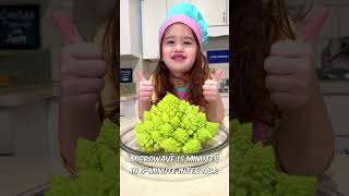 ROASTED ROMANESCO BY CHEF LIS  FOOD VIDEOS FOR KIDS AND ADULTS  FUNNY TODDLER [upl. by Poppy280]