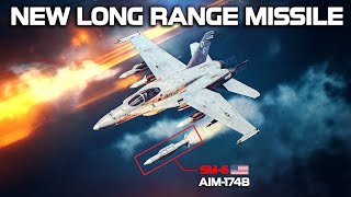 AIM174B United States New LongestRange Air To Air Missile  F18C Hornet Vs Su27  Su57  DCS [upl. by Gerg504]