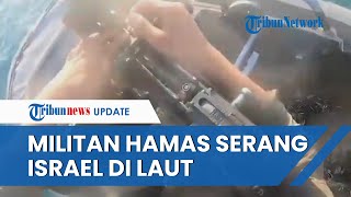 Video Detikdetik Pasukan Hamas Serang Militer Israel di Jalur Laut IDF Kocarkacir Terus Ditembaki [upl. by Arlen]