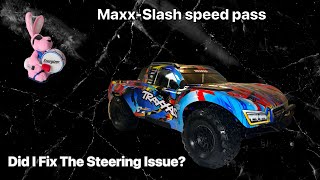 Traxxas MaxxSlash Speed pass Will It Still Pull Rt Hooked up Bluetooth Module Adjust Steering DR [upl. by Reilamag]