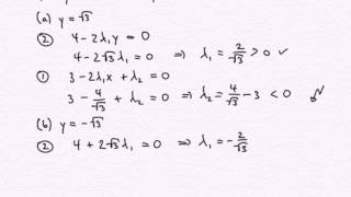 Examples for optimization subject to inequality constraints KuhnTucker [upl. by Haik]