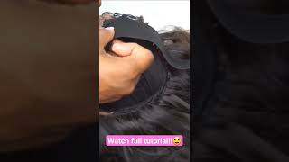 Wig Hack How To Sew In Elastic Band On Your Lace Wig 😲🙂 gluelesswig lacefrontwig lacewigs [upl. by Thynne]