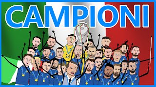 UEFA EURO 2020  LITALIA È CAMPIONE DEUROPA  PARODIA CARTOON  Parte 2 [upl. by Garlan441]