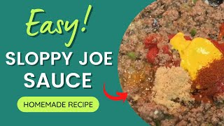 EASY SLOPPY JOE SAUCE  Better than Canner [upl. by Aihsik]