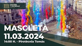 Mascletà 11 de Marzo Pirotecnia Tomás  Fallas 2024  Retransmisión en directo [upl. by Eneleoj]