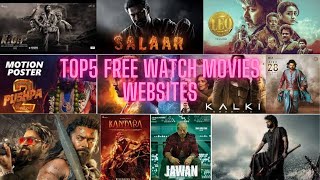 Top 5 Best free watch movies website  new free watch any language [upl. by Adnilav470]