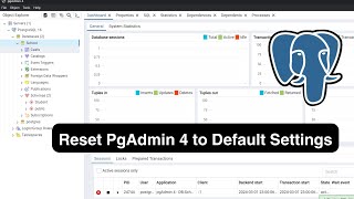 How to Reset PgAdmin 4 Layout to Default Settings [upl. by Prendergast]