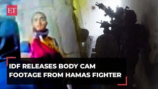 IDF releases Hamas fighters body cam footage moments before Israeli soldiers eliminates him [upl. by Trici]